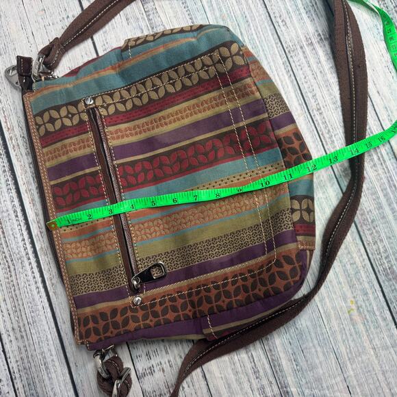 Fossil Multicolor Striped Crossbody Bag Adjustable Strap Boho - Picture 5 of 6